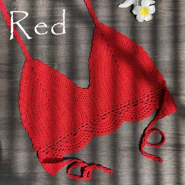 New Bikini Top Handmade Crochet Women Boho Beach Brale